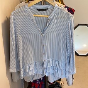 Zara lightweight button down shirt